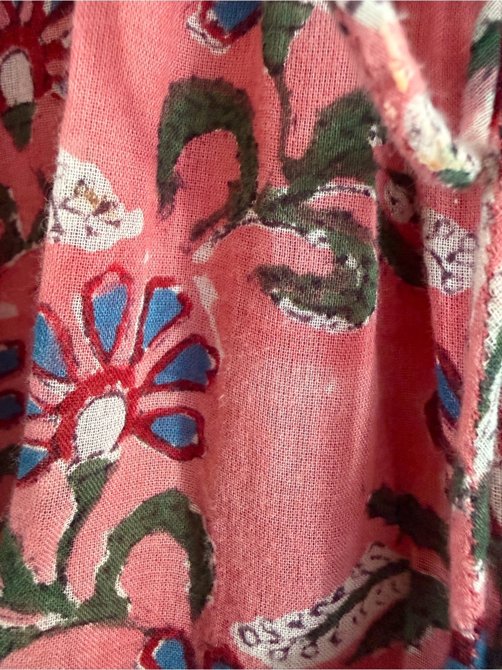 Oliphant Pink Floral Cinched-waist mini dress with short flutter sleeves. - Picture 3 of 5